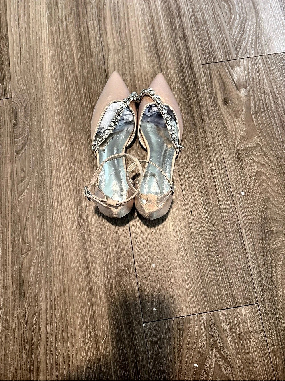 Jeweled Strap Heels in Pink